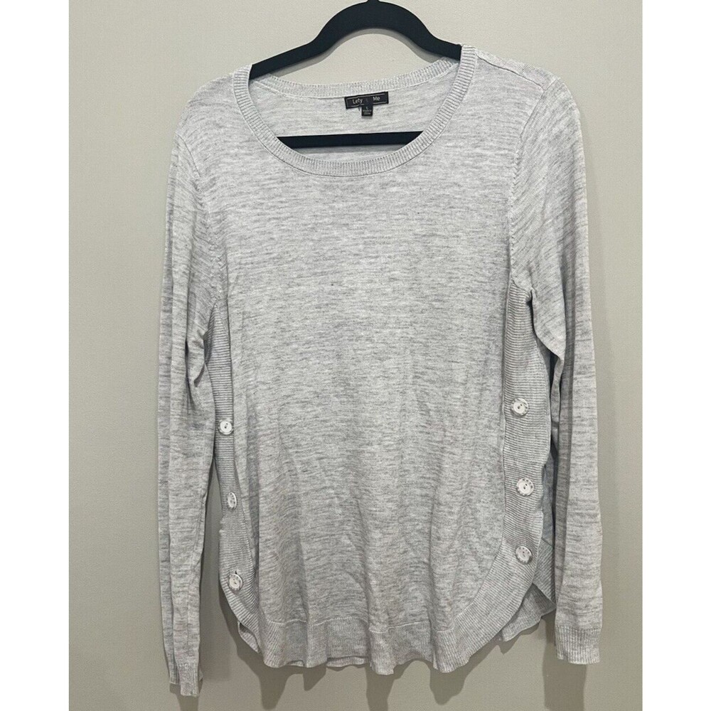 Lety & Me Stitch Fix Grey Lightweight Sweater - Large